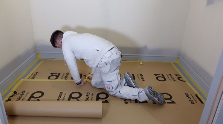 Cover the surfaces before spray painting